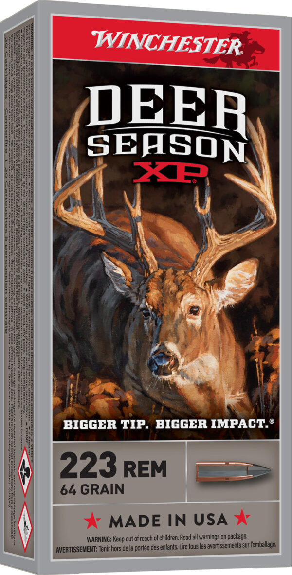 Winchester Ammo X223DS Deer Season XP  223Rem 64gr Extreme Point 20 Per Box/10 Case