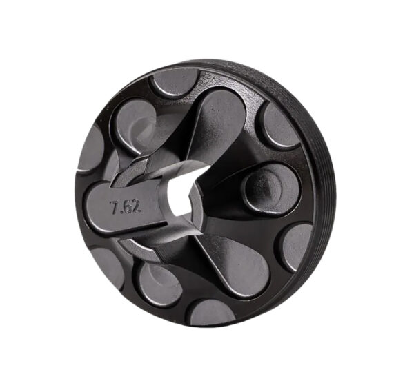 Rugged Suppressors FC006 Flash Hider Front Cap  7.62mm, Black Steel for Some Rugged Suppressors