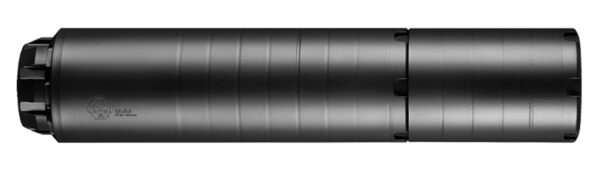 Dead Air WOLFMAN Wolfman Modular 9mm Luger 1.61" Black Cerakote 17-4 Stainless Steel 1/2"-28 tpi