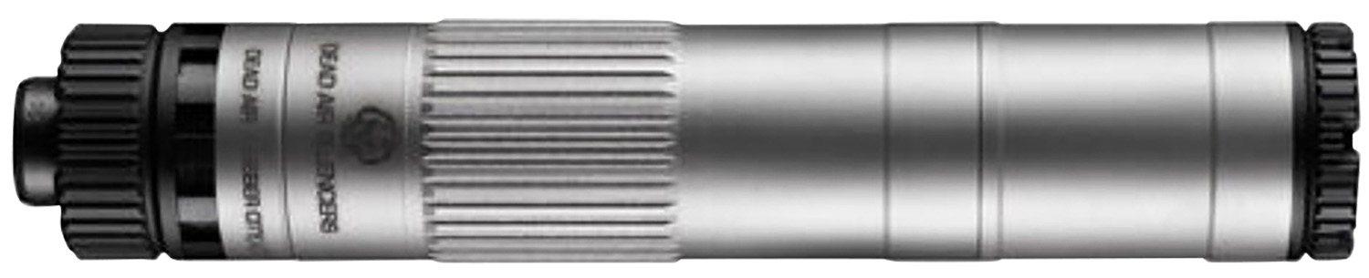 Dead Air MOJAVE9SIL Mojave 9 Modular 9mm 1.41" Silver Aluminum/Stainless Steel/Titanium 1/2"x28
