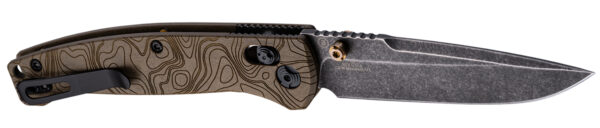 Hogue 24453 Mysto  3.40" Folding Drop Point Plain Black Stonewashed CPM MagnaCut Steel Blade, Maple Valley Richlite Black Handle