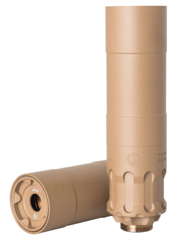 Rugged Suppressor OBSFDE9 Obsidian9  9mm Luger 1.37" Flat Dark Earth Cerakote 17-4 Stainless Steel 1/2"-28 tpi