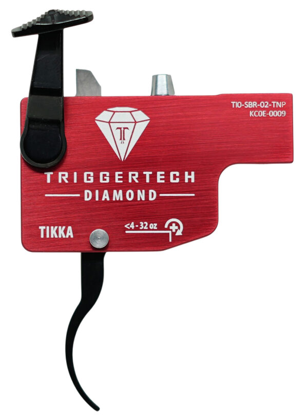 TriggerTech TI0SRB02TNP Diamond  Black/Red Curved Lever Fits Tikka Right Hand
