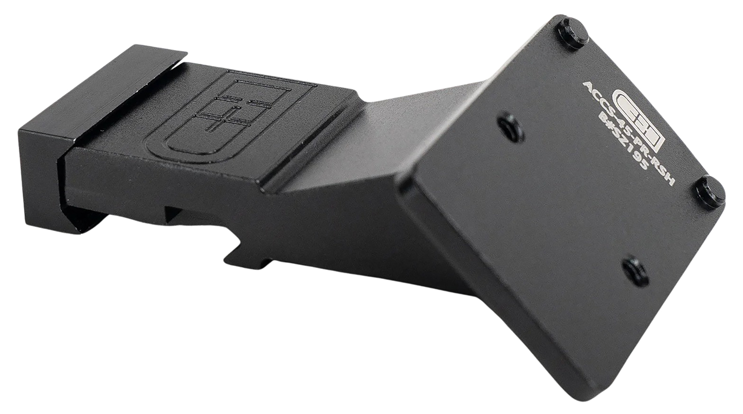 C&H Precision PR45RSH Picatinny Mount Red Dot Optic Mount Black Aluminum Compatible w/ Trijicon RMR/SRO