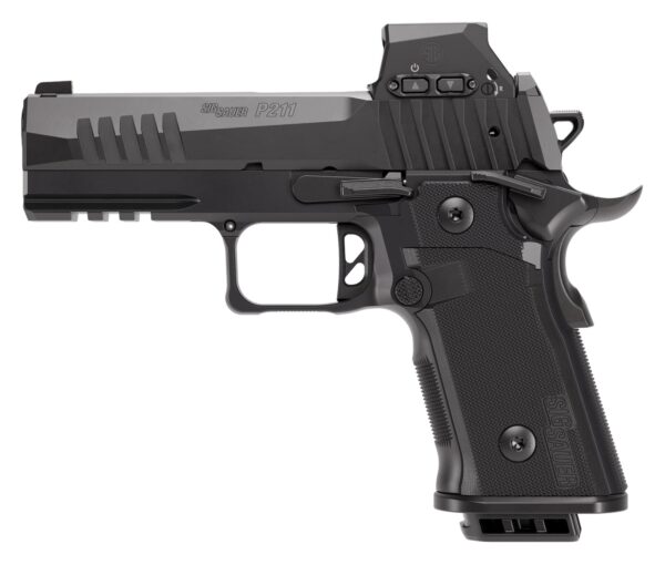 Sig Sauer 211CA9GT4RXSL P211 GT4 w/Optic Carry 9mm Luger 21+1 4.20" Black Barrel, Black Nitron Stainless Steel Serrated w/Optic Slide & Stainless Steel Frame w/Beavertail & Picatinny Rail, G10 Grip Pa