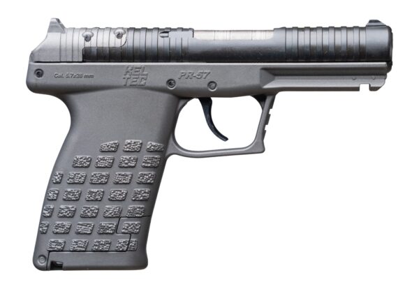 Kel-Tec PR57TNG PR-5.7  Compact Frame 5.7x28mm 20+1 4" Stainless Steel Rotary Barrel, Black Optic Ready/Serrated Slide, Tungsten Gray Frame & Textured Grip