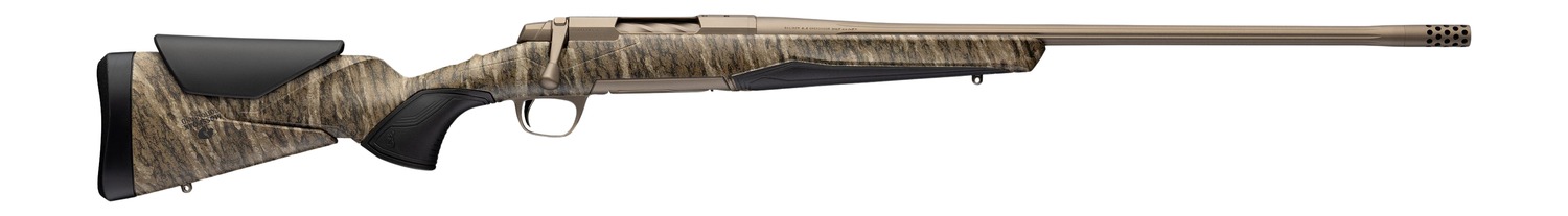 Browning 036146218 X-Bolt 2 Speed Full Size 308 Win 4+1 22" Smoked Bronze Cerakote Fluted Threaded Barrel, Smoked Bronze Cerakote Steel Drilled & Tapped Receiver, Mossy Oak Bottomland Adj Vari-Tech Sy