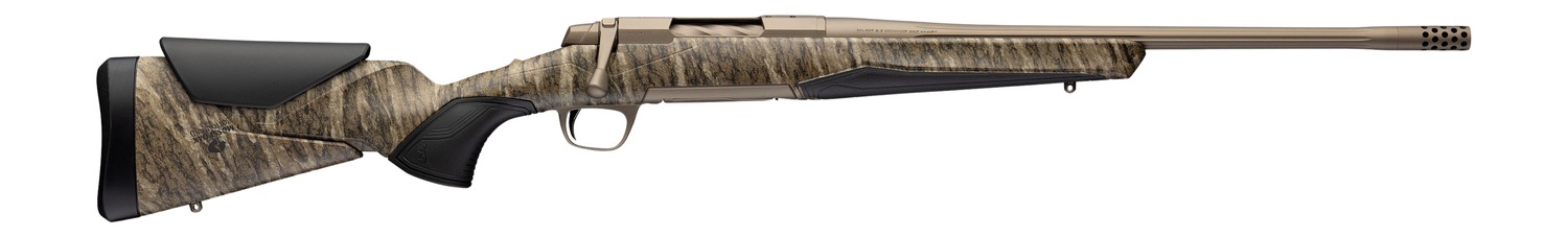 Browning 036147298 X-Bolt 2 Speed SPR Full Size 7mm PRC 3+1 20" Smoked Bronze Cerakote Fluted Threaded Barrel, Smoked Bronze Cerakote Steel Drilled & Tapped Receiver, Mossy Oak Bottomland Adj Vari-Tec
