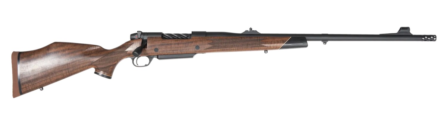 Weatherby MFT01N257WR6B Mark V Frontier Full Size 257 WBY Mag 3+1 24" + 2" Graphite Black Cerakote Threaded Barrel, Graphite Black Cerakote Steel Drilled & Tapped Receiver, Oiled Walnut Monte Carlo St