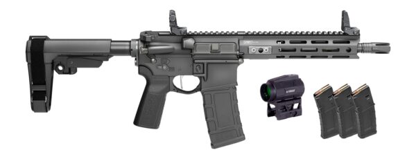 Springfield Armory STV995300BV2SBA3PAC SAINT Victor Gear Pac 300 Blackout 30+1 9.50" Black Nitride Threaded Barrel, Black Hardcoat Anodize Aluminum Receiver w/ Rail, M-LOK Handguard, Black Polymer SB