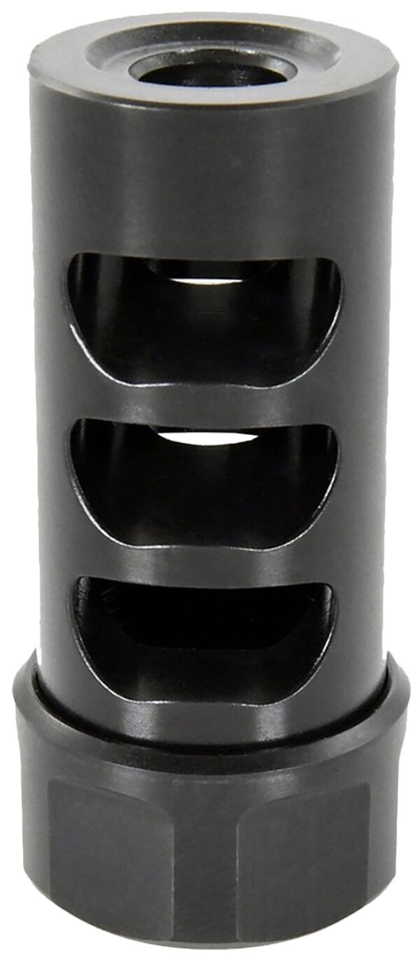 American Precision Arms G2M1230N Gen 2 Micro Bastard Self Timing Brake Black Nitride Stainless Steel with 1/2"-28 tpi Threads, 1.86" OAL, & .750" Diameter for 30 Cal AR-Platform & Hunting Rifles