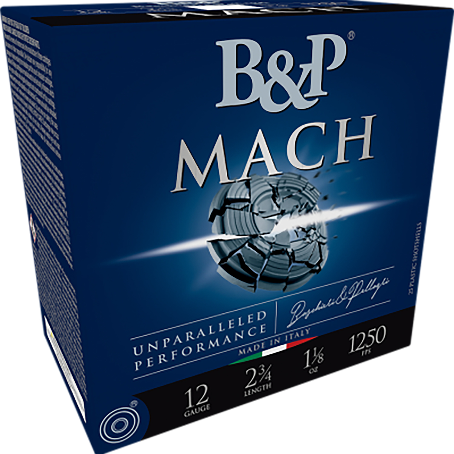 B&p Ammunition 12B18FL8 Mach LV  12Gauge 2.75" 1 1/8oz 8Shot 25 Per Box/10 Case