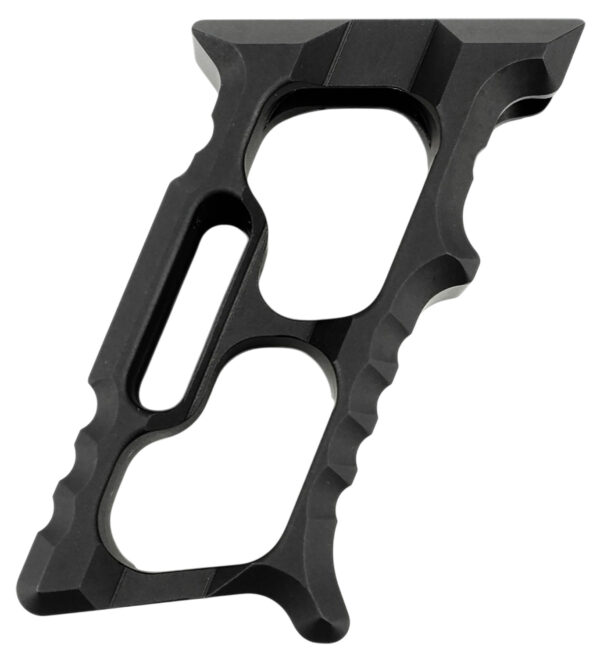 Tyrant CNC TD552BLKM1 Minivert Grip Halo Black Aluminum Fits AR15