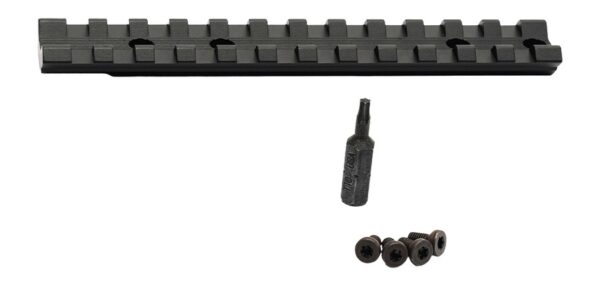 Savage Arms 56442 Scope Rail Revel Black Aluminum 8.40" Long