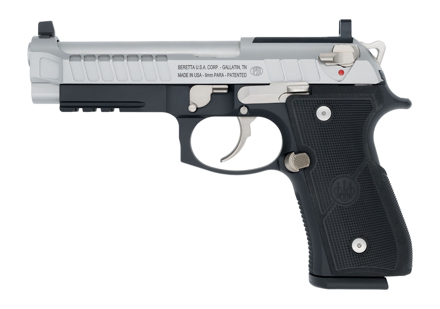 Langdon Tactical Tech 92E2TJNRR Beretta 92 Elite  Full Size Frame 9mm Luger 18+1 4.70" Stainless Steel Barrel, Inox Stainless Steel Optic Ready/Serrated Slide, Black Anodized Aluminum Frame w/Picatinn