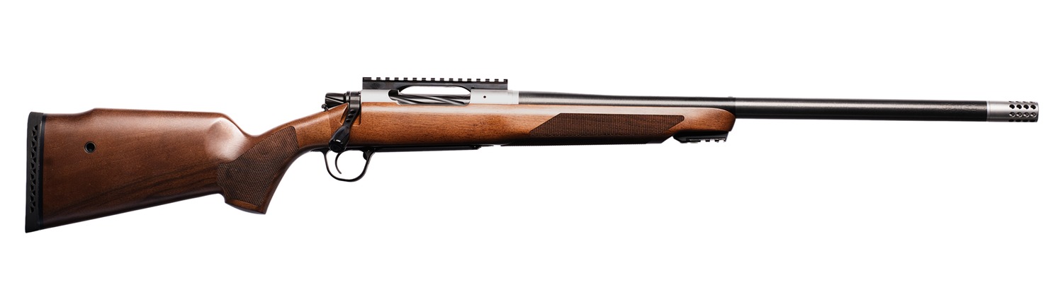 Christensen Arms 80106010300 Ridgeline Safari Plains Game Full Size 7mm BC 20" Carbon Fiber Match Grade Threaded Barrel, Stainless Drilled & Tapped Receiver, Picatinny Rail Forend European Walnut Fixe