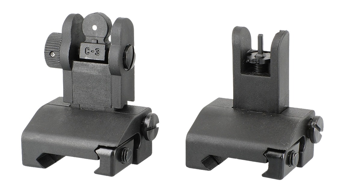 JE MACHINE TS-PS7B FLIP UP F/R SIGHTS POLY
