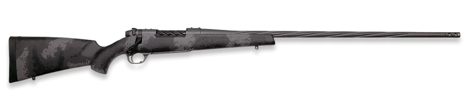 Weatherby MLW01N240WR6B Mark V Live Wild 240 Wthby Mag 4+1 24" Carbon Gray Cerakote Fluted Threaded Barrel, Drilled & Tapped Steel Receiver, Fixed Black & Gray Accents Polymer Stock, Right Hand