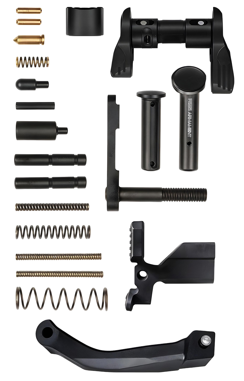 Rise Armament 12003ADV Premium Lower Parts Kit Black Aluminum
