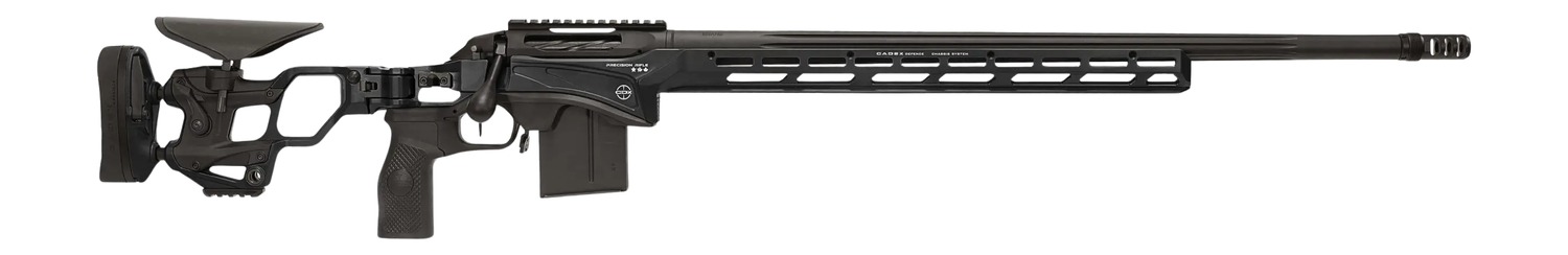 Cadex Inc CDXSSPRO6526CP20I2B1N CDX-SS Seven S.T.A.R.S. Pro 6.5 Creedmoor 10+1 26" Black DLC Fluted Threaded Barrel, Black Cerakote Receiver, ARCA Rail,  M-LOK Handguard, Black Adjustable Folding Butt