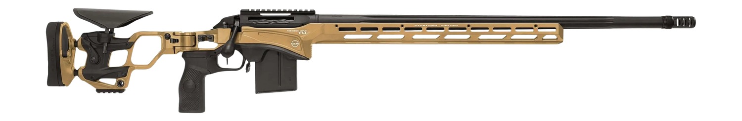 Cadex Inc CDXSSPRO6526CP20I2B1N CDX-SS Seven S.T.A.R.S. Pro 6.5 Creedmoor 10+1 26" Black DLC Fluted Threaded Barrel, Hybrid Tan Cerakote Receiver, ARCA Rail,  M-LOK Handguard, Hybrid Tan Adjustable Fo
