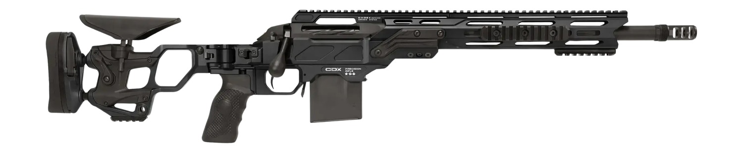 Cadex Inc CDXSSCOV308165CP20I2E1 CDX-SS Seven S.T.A.R.S. Covert Compact 308 Win 10+1 16.50" Black DLC Fluted Threaded Barrel, Black Cerakote Receiver w/Picatinny Rail, M-LOK Handguard, Black Folding S