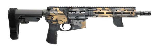 Cnc Firearms CNCDDMCG Daniel Defense DDM4 V7P Sports South Exclusive 5.56 NATO 30+1 10.30" Black Phosphate Threaded Barrel, Gold Multicam Aluminum Receiver w/Picatinny Rail, SBA3 Pistol Stabilizing Br