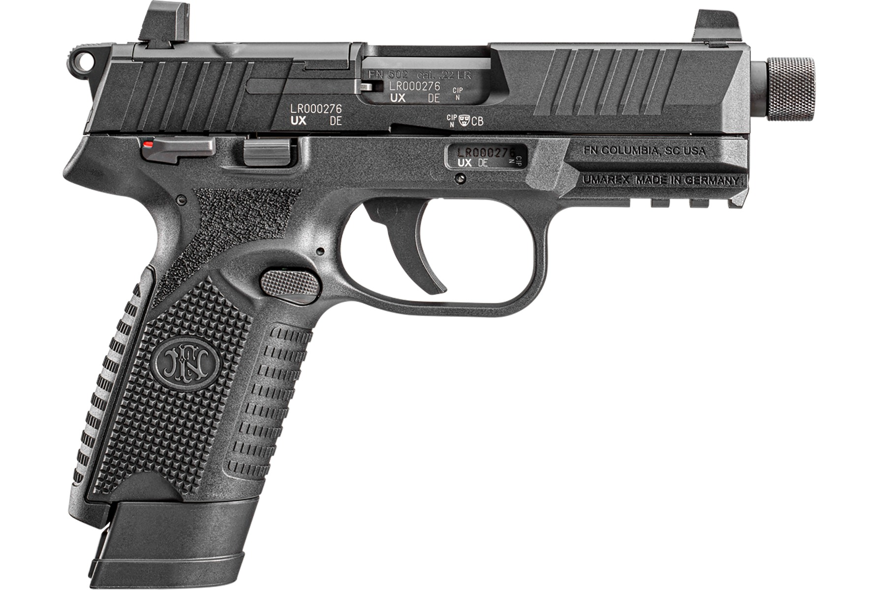 FNM 502 TAC 22LR DA BL 15RD
