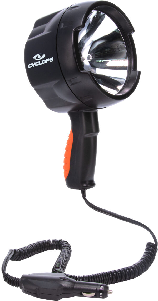 Cyclops CYCHS140012V Spotlight 12V Direct 1400 Lumens White Halogen Black Polymer 450 Meters