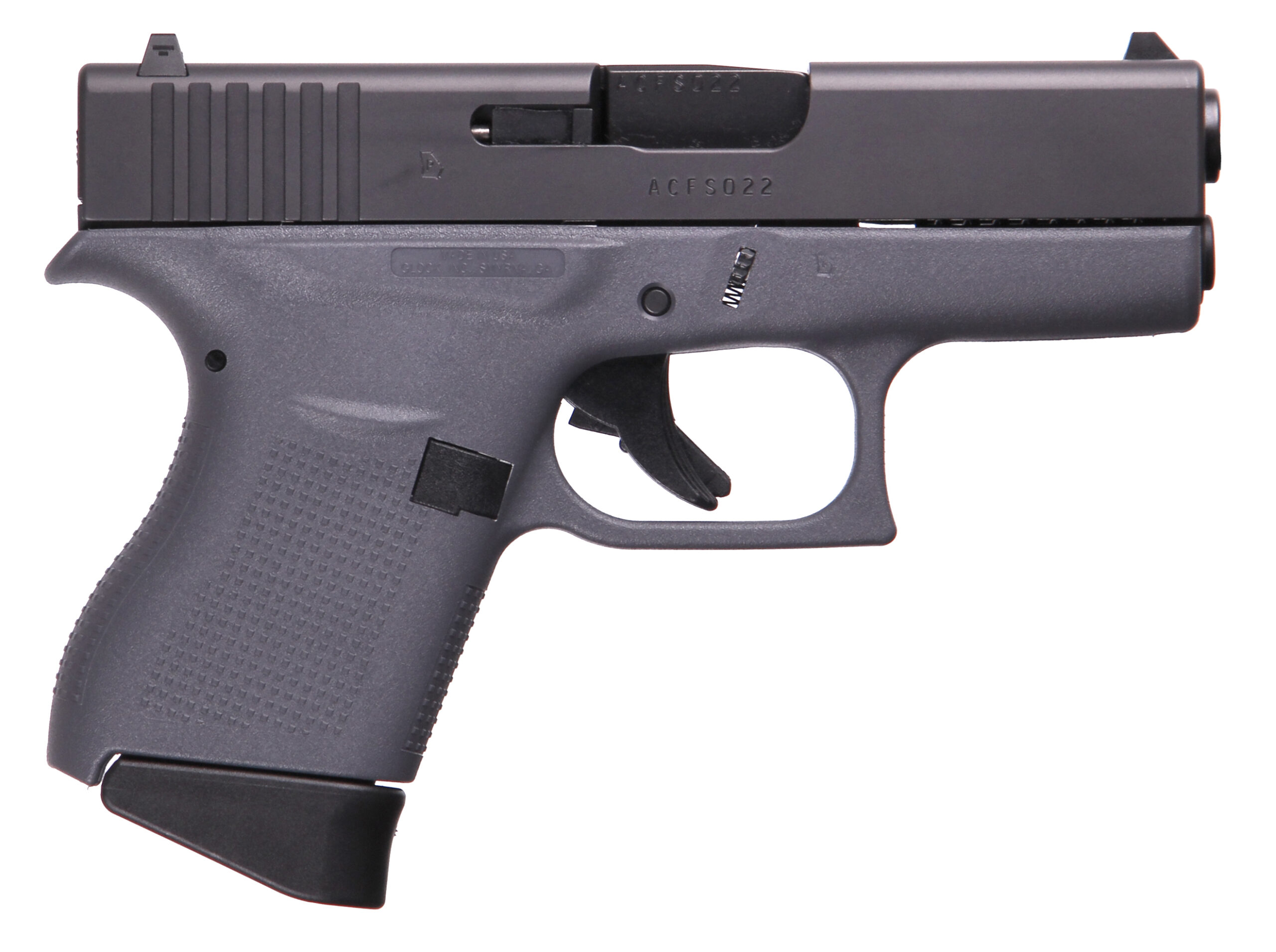 GLOCK G43 Gen3 Gray 9mm Pistol - 6+1 Capacity