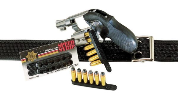 Bianchi Model 585 Speed Strips 38 Special and 357 Magnum Black