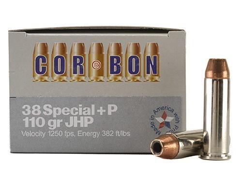 Corbon Self-Defense JHP Handgun Ammunition .38 Spl (+P) 110 gr JHP 1050 fps 20/ct