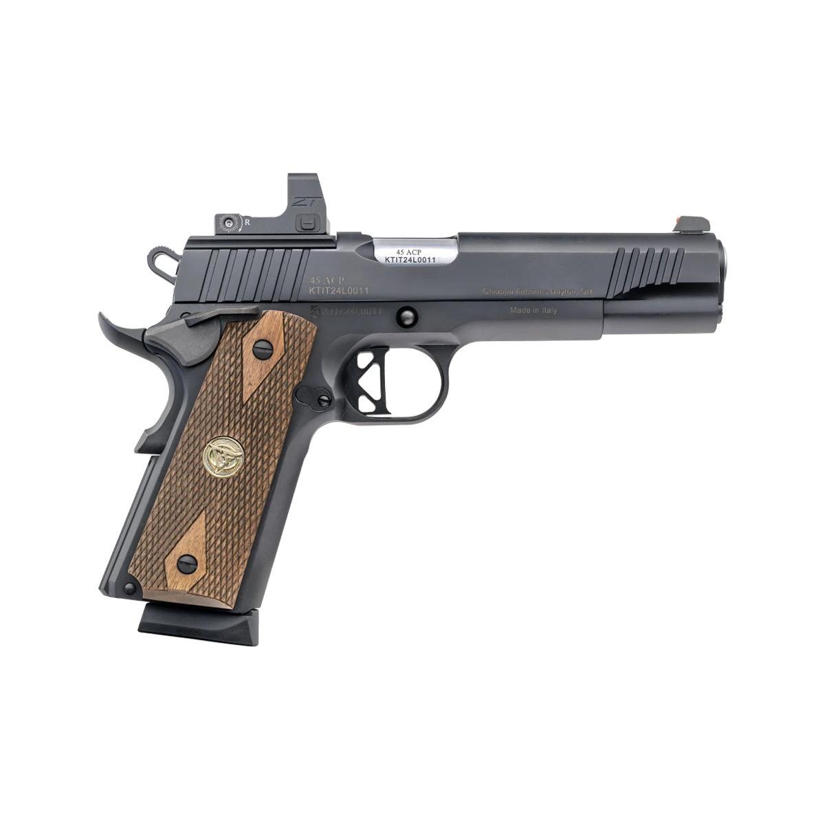 Chiappa 1911 Superior MRS Red Dot Handgun .45 ACP 5" Barrel Blued Frame Walnut Grips ZT Red Dot