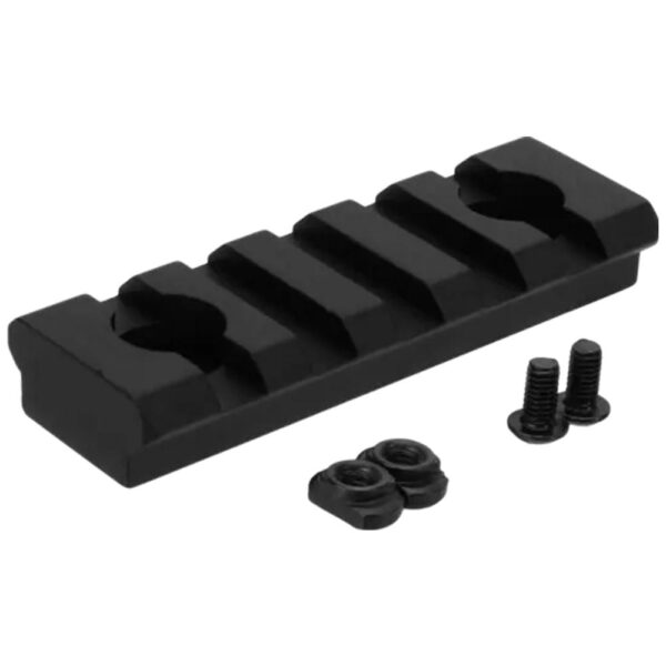 Tacfire Picatinny M-LOK Rail Section 5 Slot Black