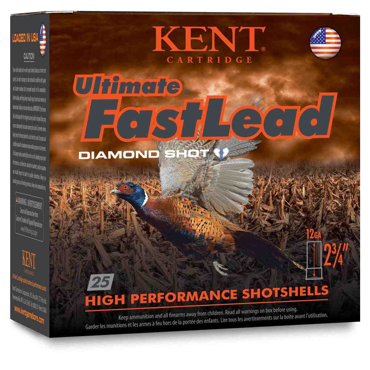 Kent Ultimate Fast Lead Shotshells 12 ga 2-3/4" 1-1/4oz  1345 fps #5 25/ct