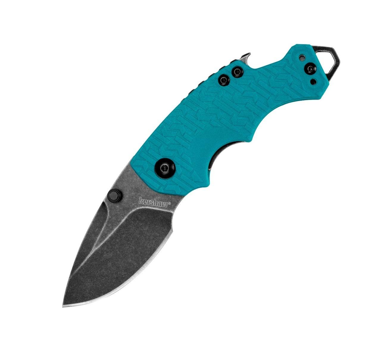 Kershaw Shuffle Folding Knife 2-2/5" Drop Point Blade Blackwash Finish/Teal