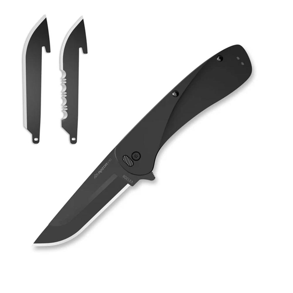 Outdoor Edge Razor VX1 Folding Knife 3" Drop Point Blade Black