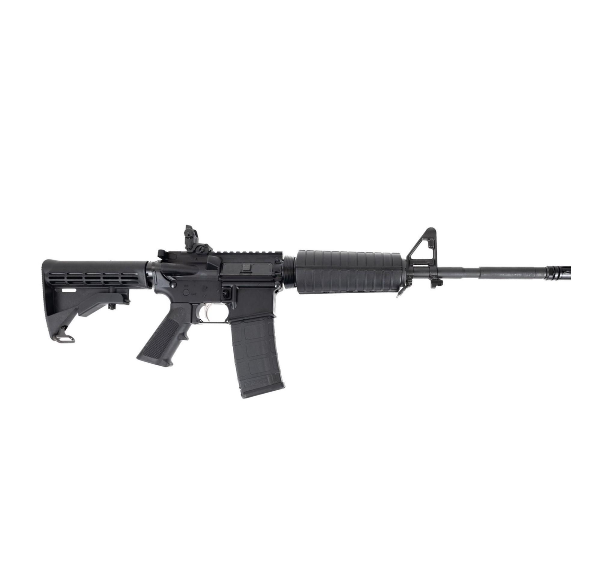 DPMS DPM4-FSB M4 AR-15 Rifle 5.56mm 30rd(1) 16" Threaded Barrel Magpul MBUS Rear Sight Black M4 Stock
