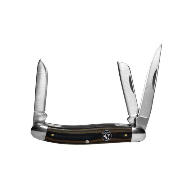 ABKT Cattleman Stockman Cowhand Series Knife 3 Blades Brown
