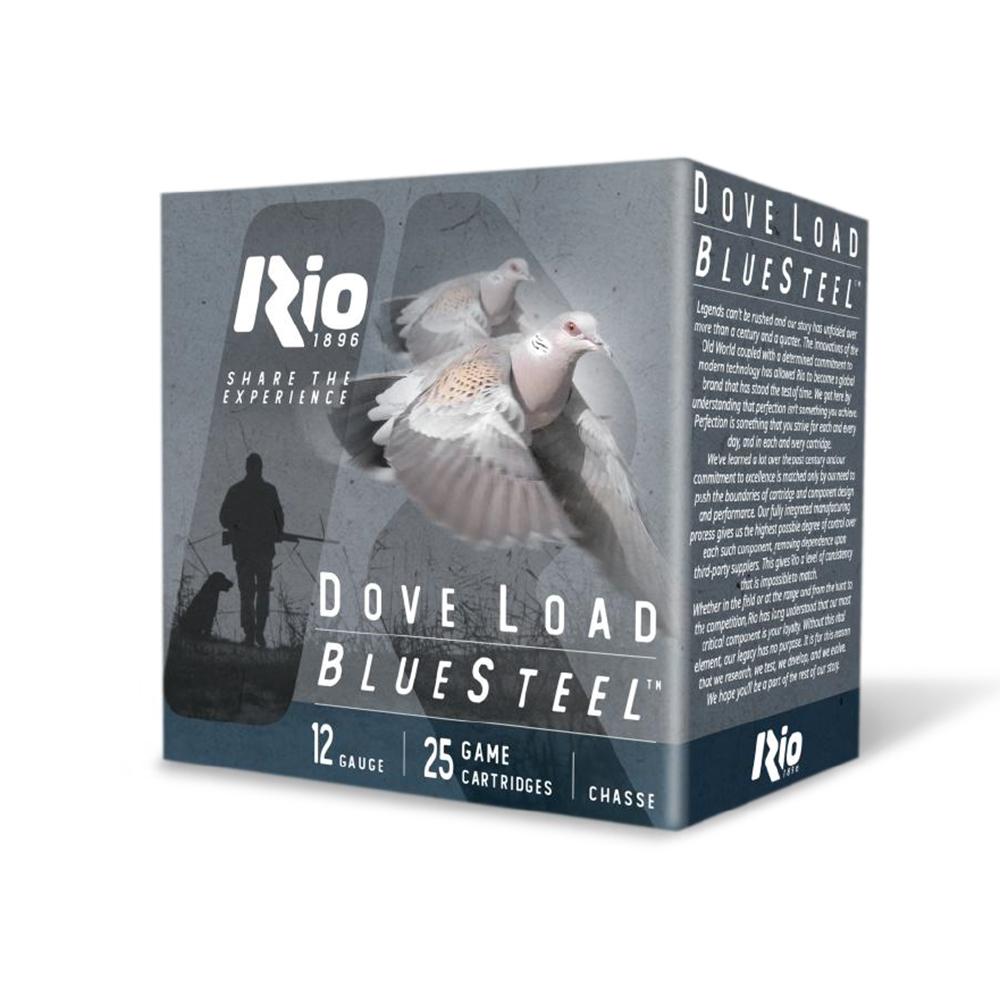 Rio Bluesteel Dove Load Shotshells 12 ga 2.75" 1/1/8oz #6 1350 fps 25/ct