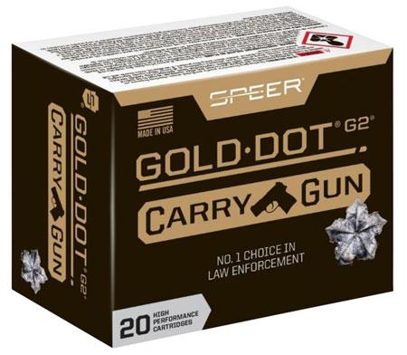 Speer Gold Dot G2 Carry Gun Handgun Ammunition 9mm Luger 135gr HP 20/ct