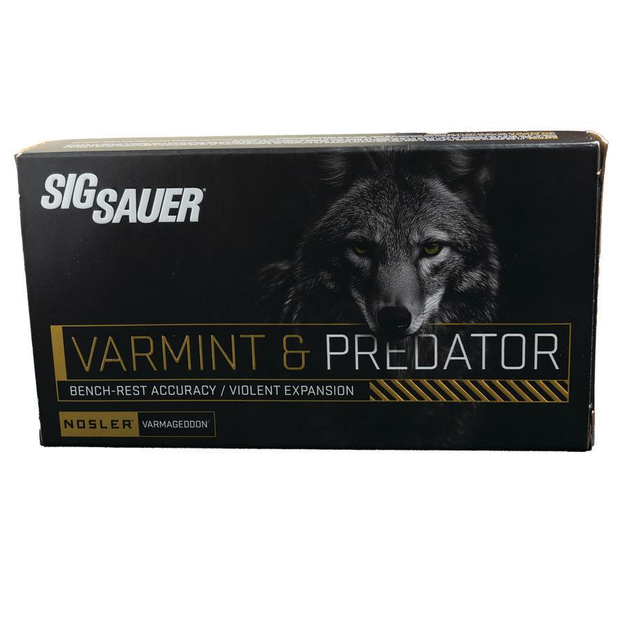 Sig Sauer Varmint & Predator Rifle Ammunition 22-250 Rem 55gr PT 20/ct