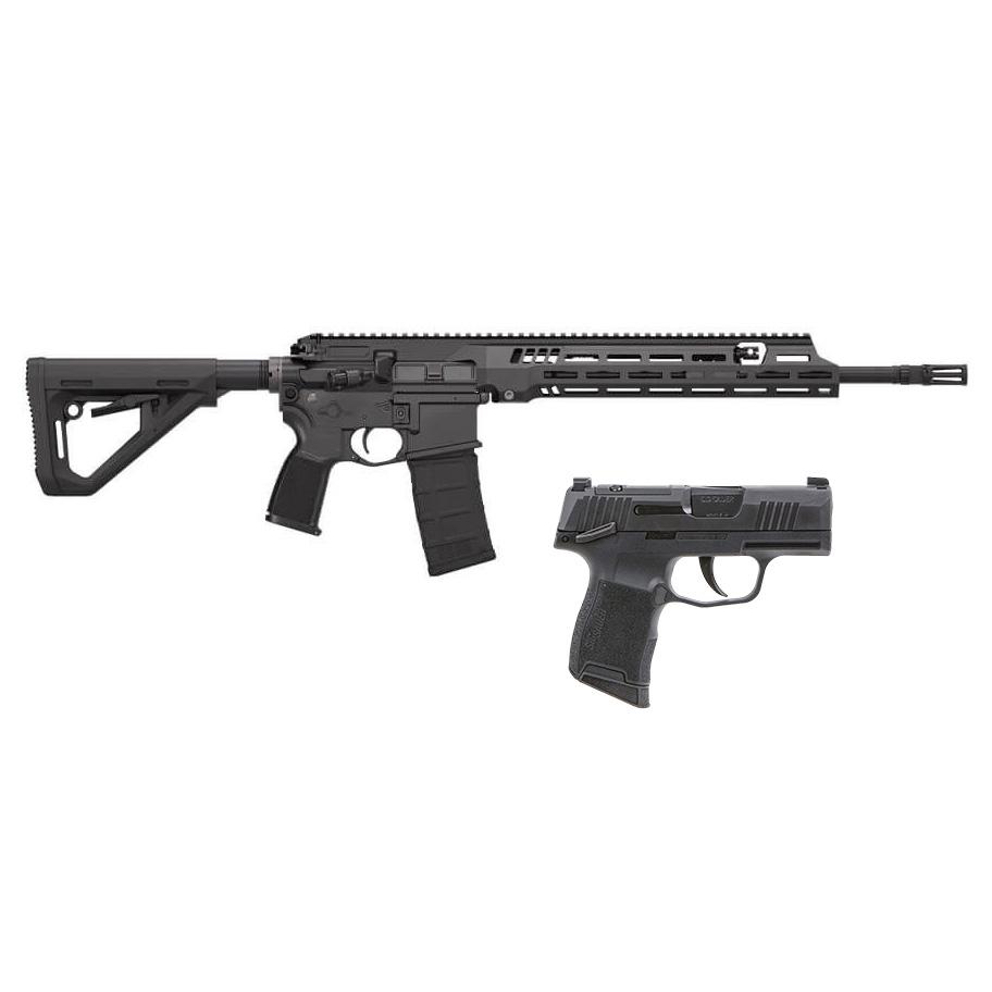 Sig Sauer SIG516 G3 Freedom Package 5.56mm 10rd Magazine(1) 16" Threaded Barrel w/P365 9mm Luger OR 10rd Magazine(2) 3.1" Barrel