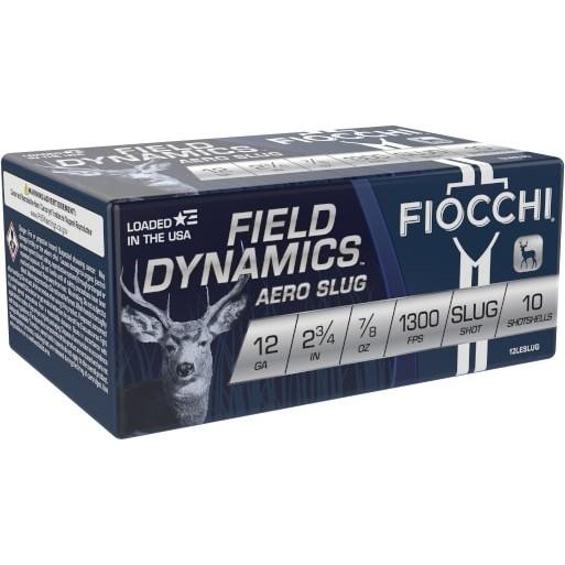 Fiocchi Aero Rifled Slug 12 ga 2 3/4"  7/8 oz Slug 1300 fps10/ct