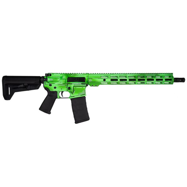 Shark Coast Tactical "Anime- Green" Rifle 5.56mm 10rd Magazine 16" Barrel 15" M-LOK Handguard California Compliant
