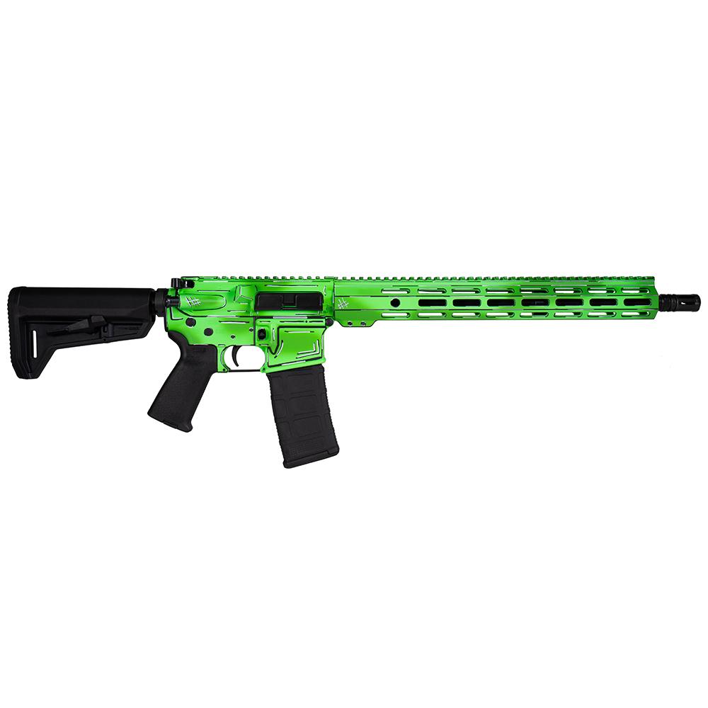 Shark Coast Tactical "Anime- Green" Rifle 5.56mm 10rd Magazine 16" Barrel 15" M-LOK Handguard California Compliant